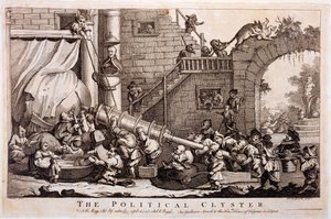 The Political Clyster, impressão feita por William Hogarth, 1757 de Jonathan Swift
