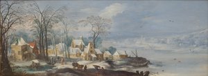 Paisagem de inverno de Joos de II Momper