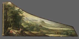 Pintura sobre uma tampa de cravo com Bacchus e Cybele
Pintura sobre uma tampa de cravo com a morte de Euridice de Joos de Momper (II) (manner of)