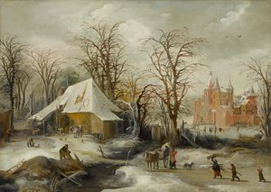 Paisagem de inverno, cerca de 1625-1630 (óleo sobre tela)