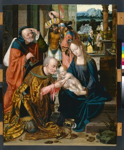 A adoração dos reis de Joos van Cleve