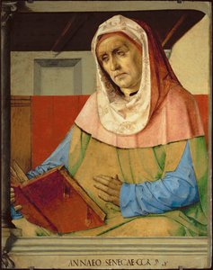 Séneca, filósofo romano De uma série de 28 retratos, pintados por volta de 1475 para o studiolo de Federigo da Montefeltre ...