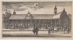 Vista da bolsa de valores em Rotterdam Postal (título da série)