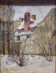 Parte do Jardim de Thyberg em Dronningens Tværgade, Estudo de inverno de Jorgen Roed