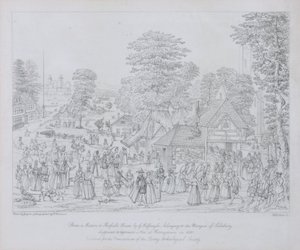 Festa em Horseydown em c.1590 de Joris Hoefnagel