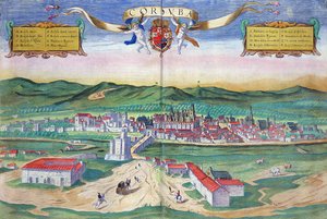 Mapa de Córdoba, de &39;Mundo&39; pela Braun (1541-1622) e Franz Hogenbergh (1535-1590) c.1572-1617
