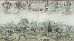 Vista de Leopolis, de &39;Civitates Orbis Terrarum&39; por Georg Braun (1541-1622) e Frans Hogenberg (1535-90) de Joris Hoefnagel