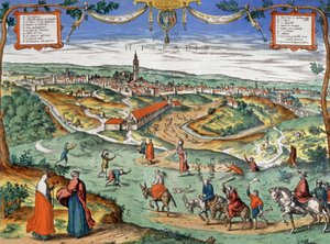 Vista de Sevilha, c.1550 (gravura) de Joris Hoefnagel