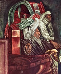 Guerreiros Astecas, de The Epic of American Civilization de José Clemente Orozco