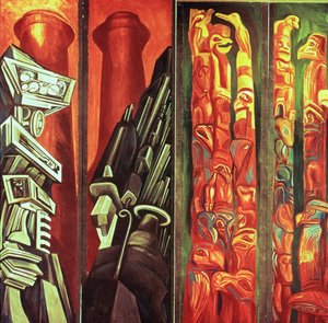 Painel Decorativo III, de The Epic of American Civilization de José Clemente Orozco