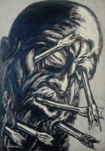 Head Pierced with Arrows, da série Los teules de José Clemente Orozco