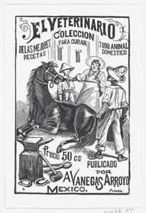 Um grupo de pessoas ao redor de um cavalo, ilustração para 
