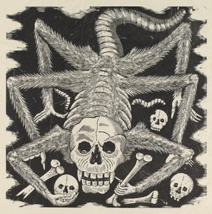 Calavera huertista, c.1914, impresso em 1930 (foto-relevo gravura com gravura) de José Guadalupe Posada