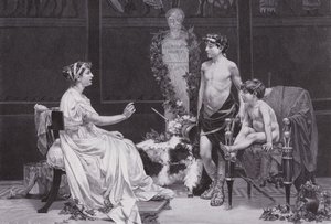 Cornelia, Mãe dos Gracchi (litho) de Jose Garnelo y Alda