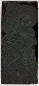 Bloco de impressão para Calavera das massas, n.º 2 de José Guadalupe Posada