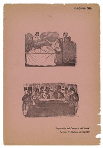 Separação de corpo e alma (gravura) de José Guadalupe Posada