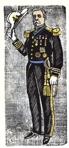 A Revolução Mexicana (1910-1920): Porfirio Diaz (1828-1915), Presidente da República do México. Xilografia de Jose Guadalupe Posada (1852-1913). de José Guadalupe Posada