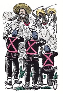 A Revolução Mexicana (1910-1920): a luta dos federais contra as tropas revolucionárias de Emiliano Zapata (Emiliano Zapata Salazar conhecido como El Caudillo del Sur)