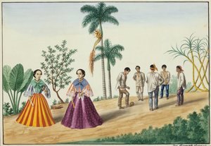 Manila e seus arredores: Filipinos jogando futebol de Jose Honorato Lozano