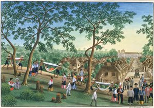 Excursão à Antipolo Fiesta, do "Álbum de Visões Febus em Manila e arredores", c.1845 de Jose Honorato Lozano