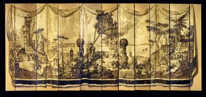Vision Mediterranea, tela de onze folhas, c.1925 (óleo em painel de madeira dourada) de Jose Maria Sert y Badia