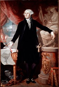 Retrato do Presidente dos Estados Unidos George Washington (1732-1799) Pintura de Giuseppe Perovani (1765-1835) Madrid, Academia de San Fernando de José Perovani