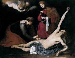 São Sebastião, cuidado pelas mulheres santas, c. 1621