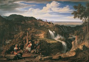 As Cataratas do Tivoli perto de Roma de Josef Anton Koch
