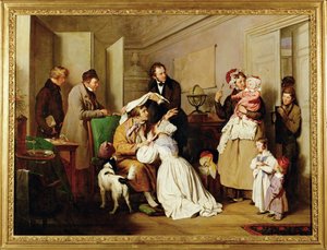 Der Augenarzt - O oftalmologista ... (pintura sobre tela) de Josef Danhauser