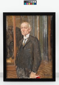 Retrato do diretor Hans Rebel no Museu de História Natural de Josef Engelhart