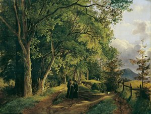Caminho para o Mariahilfberg perto de Gutenstein