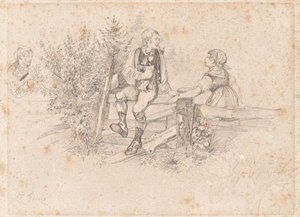 Amantes camponeses ouvidos em voz alta de Josef Gisela