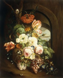 Natureza morta com flores sortidas de Josef Holstayn