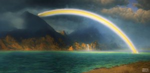 JJM recria Bierstadt-A: Arco-íris sobre Jenny Lake