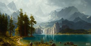 JJM recria Bierstadt-A: Sierra Nevada (Panorama)