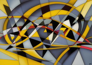 abstrato: silver-yellow_curve 4