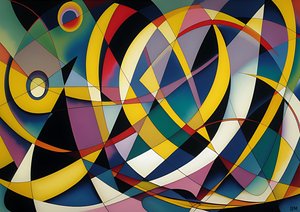 abstract: silver-yellow_curve 7