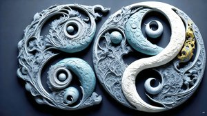 encáustica Feng Shui conceito de YIN E YANG _02
