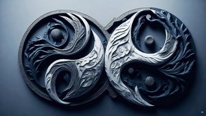 encáustica Feng Shui conceito de YIN E YANG 05