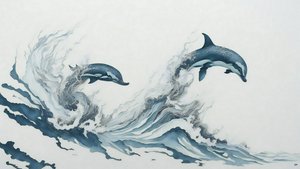 pintura a tinta: Golfinho_02