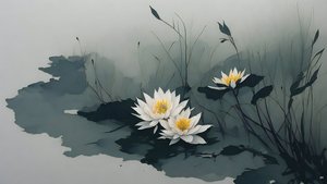 pintura a tinta: nenúfares_01