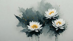 pintura a tinta: nenúfares_02