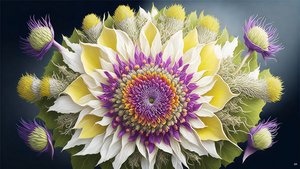 mandala: Cardo com elementos em flor_02