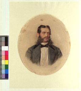 August Szabo (1836 - 1910), proprietário de café no Volksgarten de Josef Kriehuber