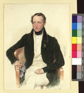 Retrato do poeta e diretor de teatro Johann Ludwig Deinhardstein