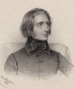 Retrato do compositor Franz Liszt 1811-1886, 1838.