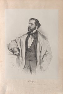 Retrato do cantor de ópera Achille De Bassini 1819-1881, 1854.