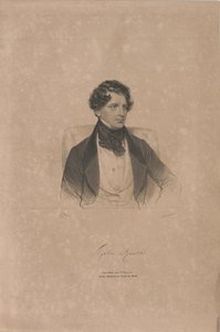Retrato do cantor de ópera Agostino Rovere 1804-1865, 1839. de Josef Kriehuber