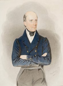 Retrato do Arquiduque João da Áustria (1782-1859) (aguarela sobre papel) de Josef Nikolaus Kriehuber