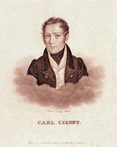 Retrato de Carl Czerny (litografia de Josef Nikolaus Kriehuber